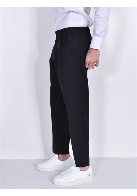 Yes London - Pantalon r?tro cool en laine noire pour le printemps YES LONDON | XP322499